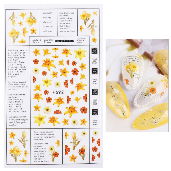Frühling Nail Sticker für Nageldesign