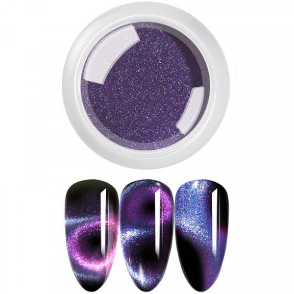9D Cat Eye Pigment Effekt nails