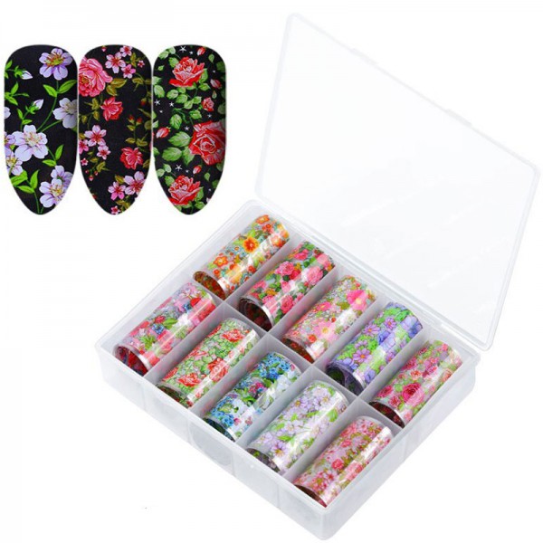 Transferfolien Box Blumen Muster Sommer