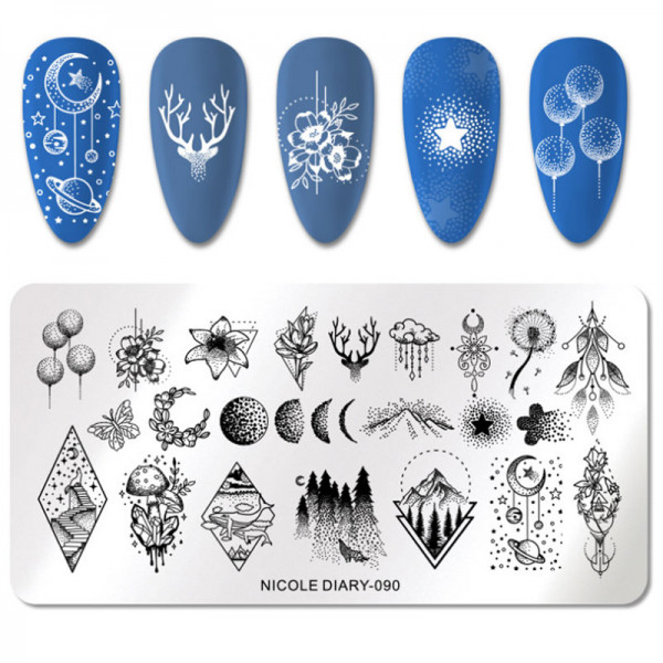 Geometric Stamping Schablone für Nageldesign