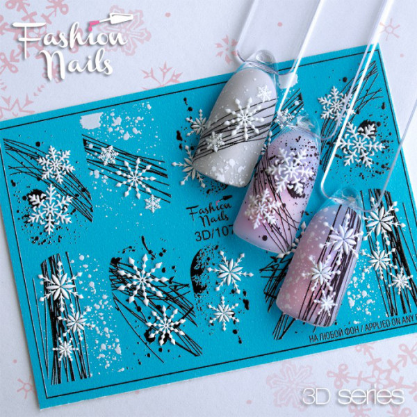 3D Slider 107 von Fashion Nail Schneeflocke