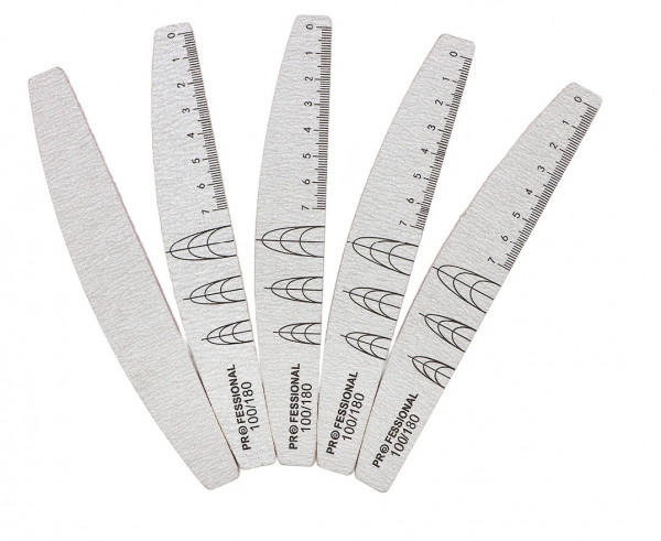 Studio Nagelfeile Lineal Zebra Halbmond 100-180