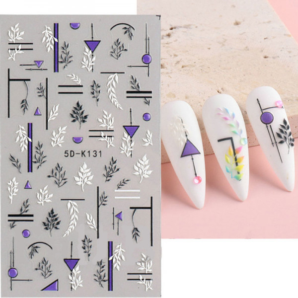 3D Nail Sticker geometric nailart