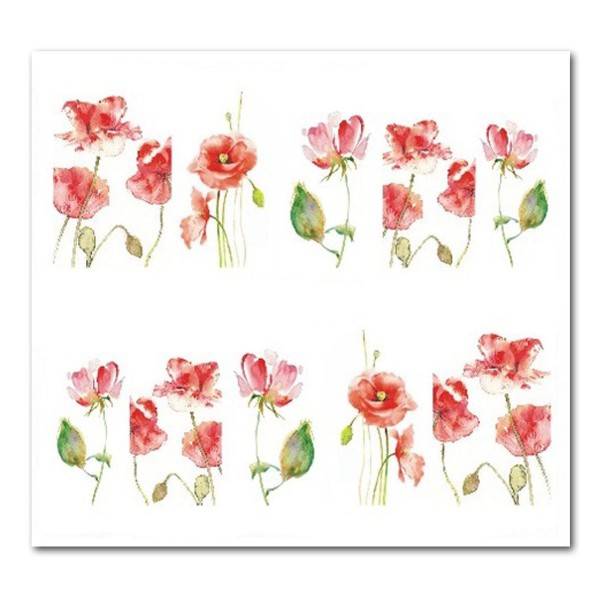 Blume Nailart Tattoo Wraps Slider Mohn
