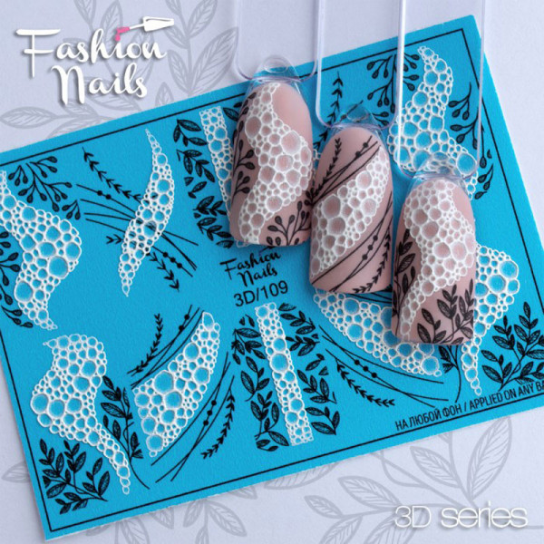 3D Nail Slider 109 Fashion Nails Bubble