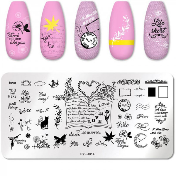 Vintage Stamping Schablone Schrift