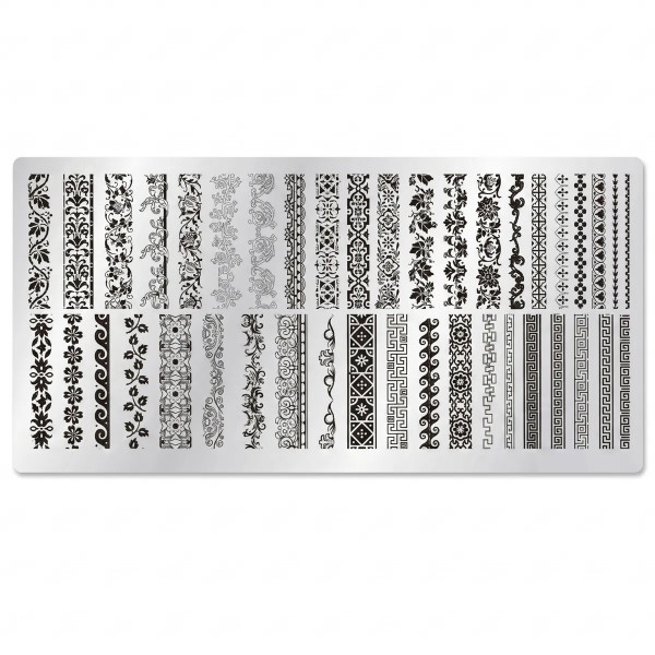 stamping schablone mit onramenten und schnörkeln für nägel