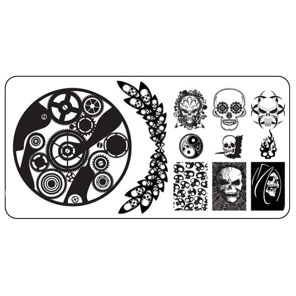 Stamping Schablone Skull 7
