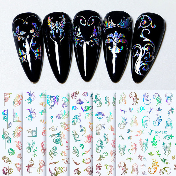 Nail Sticker Holo Schnörkel Set