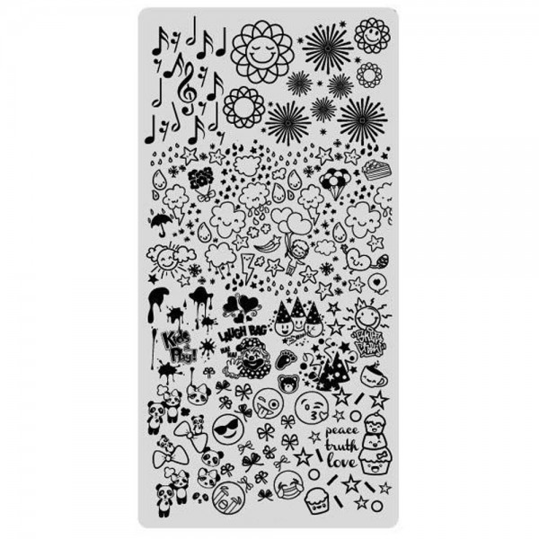 Stamping Schablone Emoticon 2