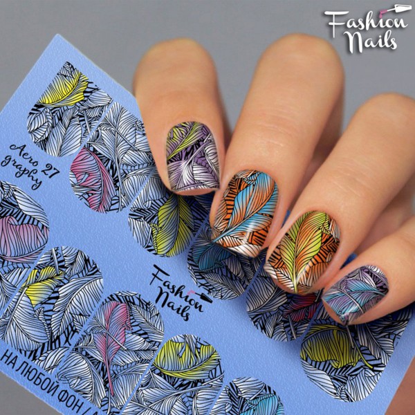 Airbrush Nail Slider Tropical Sommer