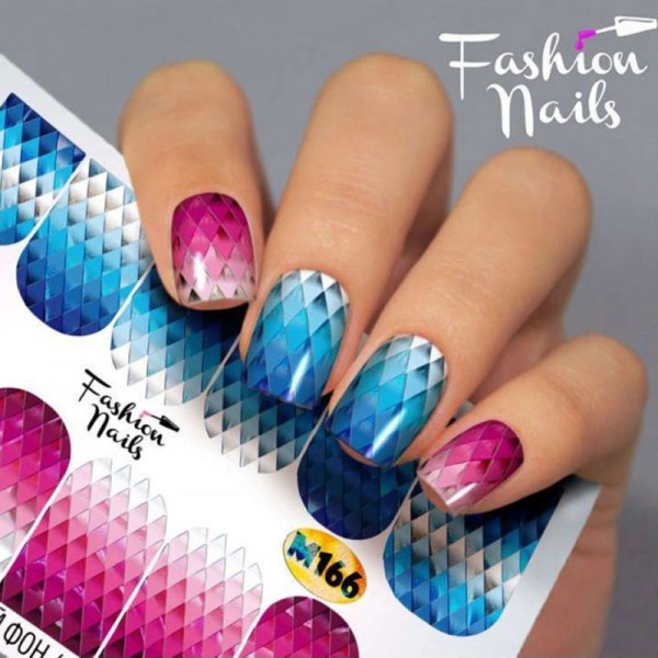 Metallic Nail Slider 166 Nailart Tattoo