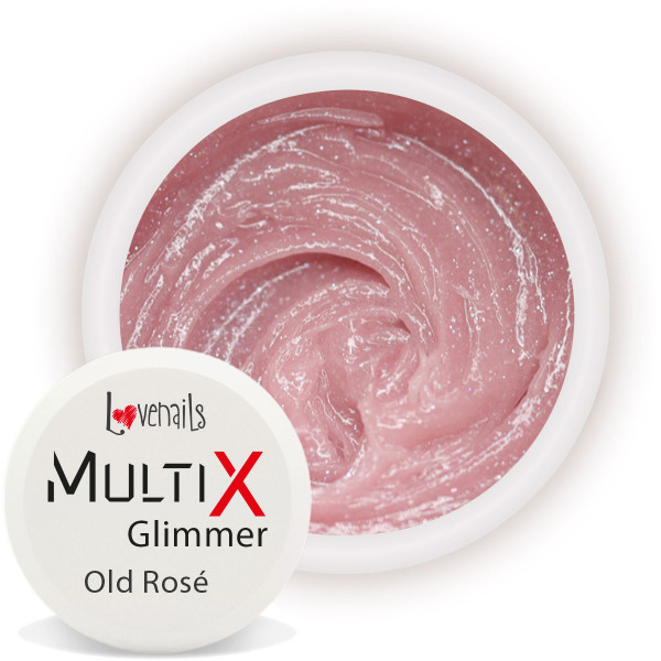 AcrylGel Glimmer Old Rosé mit Glitzer