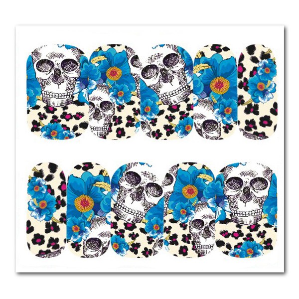 Nailart Tattoo Totenkopf 16