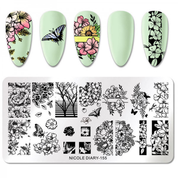 Totenkopf Stamping Schablone für Nageldesign