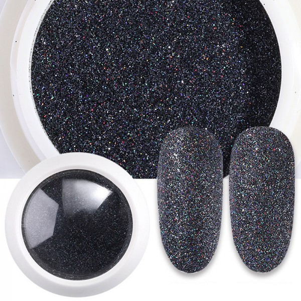 Sugar Glitter Nails Nailart Schwarz