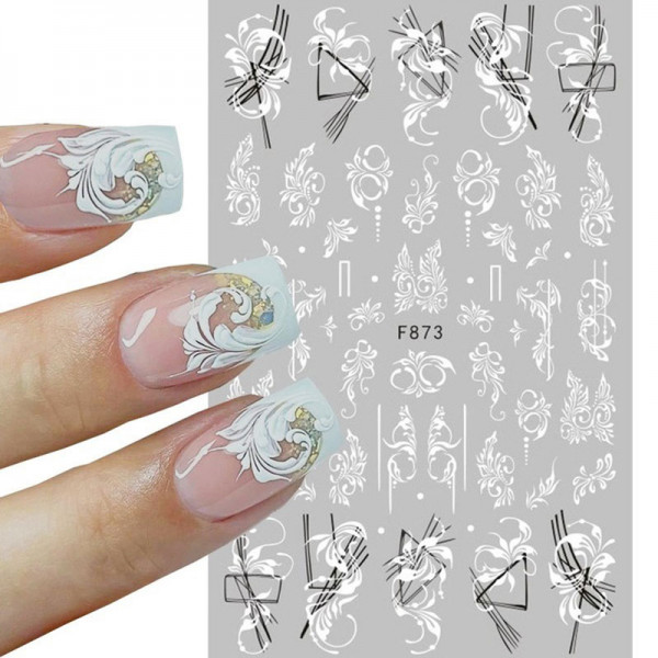 Schnörkel Nail Sticker für Nageldesign