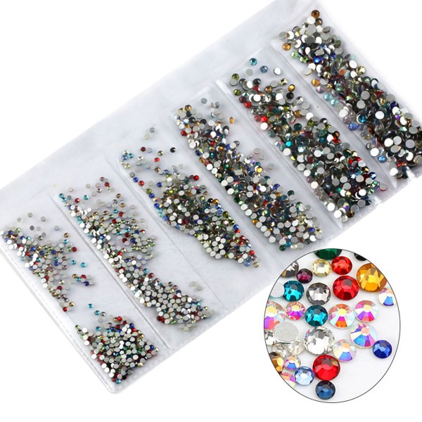 Glas Strass Steine Multicolor Mix Nailart