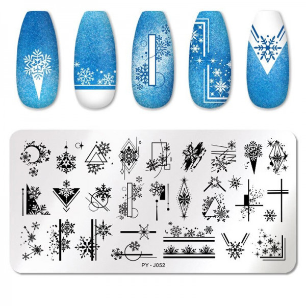 Xmas Stamping Schablone für Nailart