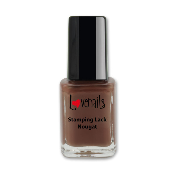 Lovenails Stamping Nougat braun herbst