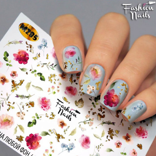 Blumen Metallic Slider von FashionNails herbst