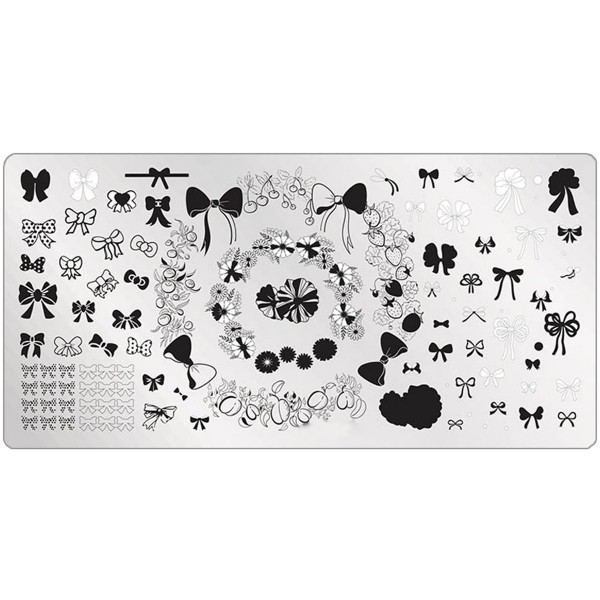 Stamping Schablone schleife Nailart naildesign