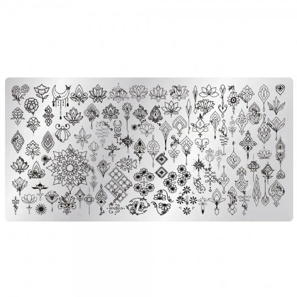 stempel platte mit kleinen motiven ornamenten 