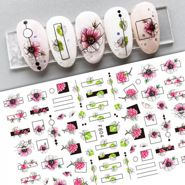 Blumen Nail Sticker für Nageldesign