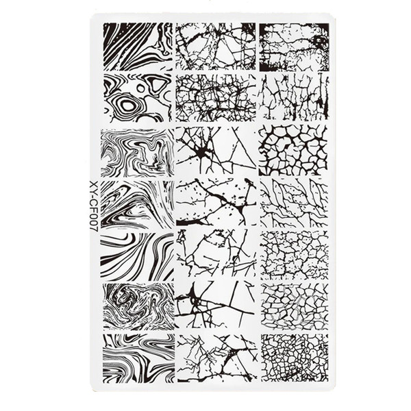 XXL Stamping Schablone CF-7 Abstract Flow