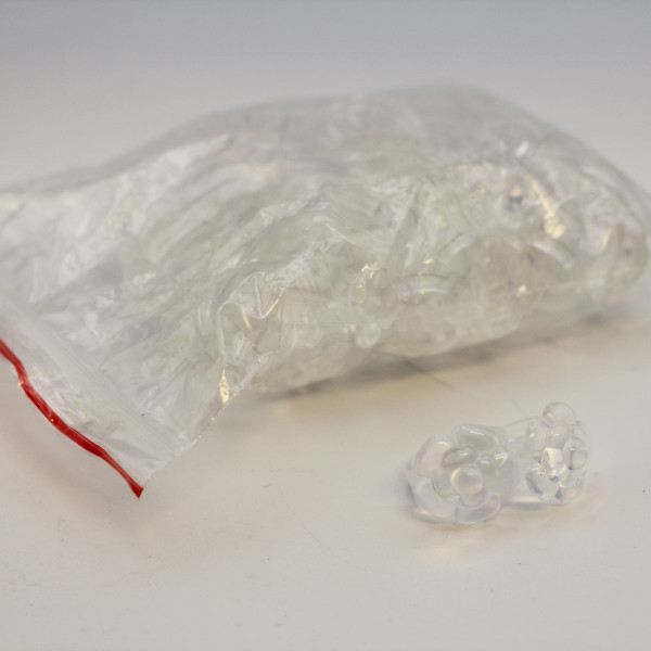 Farbclip Blume Clear