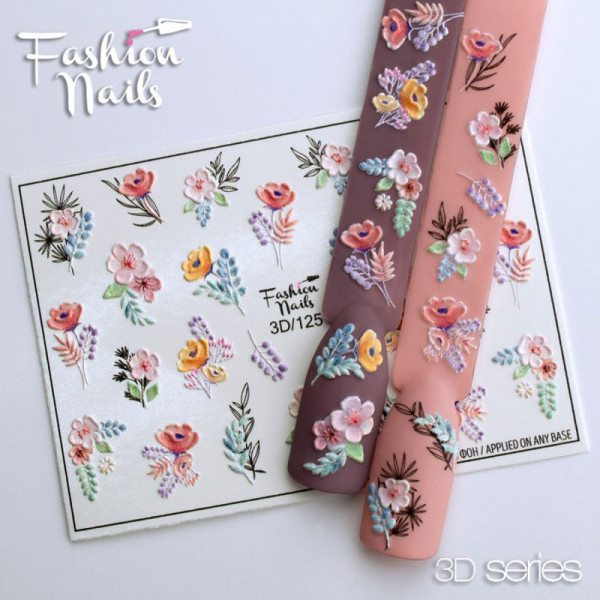 3D Nail Slider 125 Fashion Nails Blumen Frühling