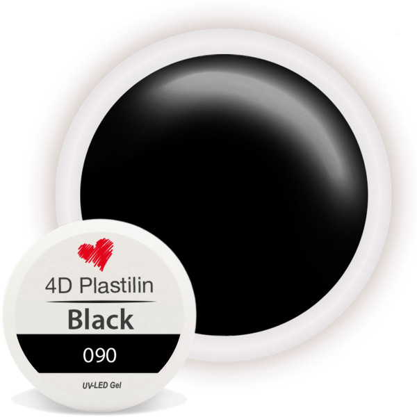 4D Plastilin Gel Schwarz für Nailart Objekte