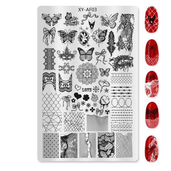 XXL Stamping Schablone AF-3 Dark Vintage