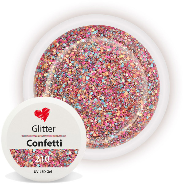 Glitter Farbgel Confetti Nailart