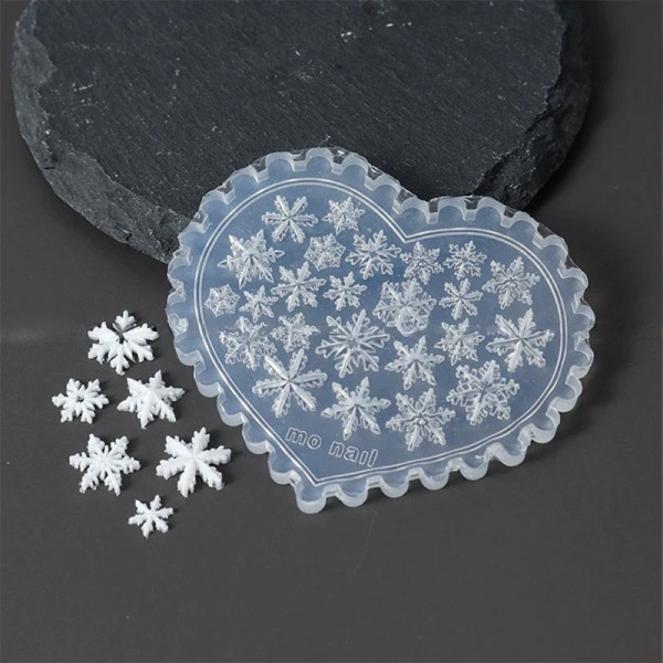 3D Silikon Form Schneeflocken 2