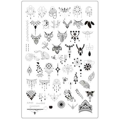 Onsinic Nagelstempelplatte Marmormuster – Edelstahl-Schablone Für Nail Art, 12x6 Cm, Inkl. Anleitung