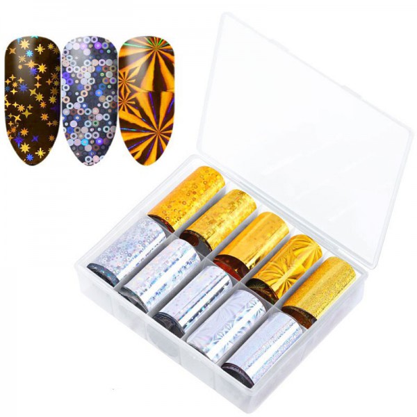 Transferfolien Box 18 Metallic Sterne