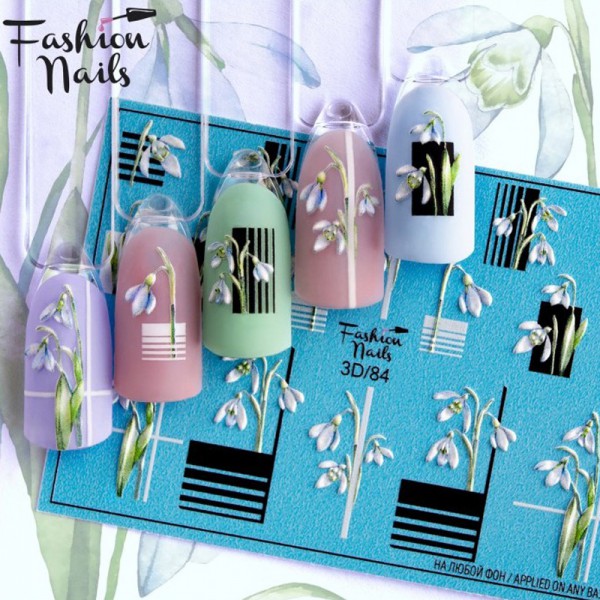 3D Nail Slider Frühling Blumen