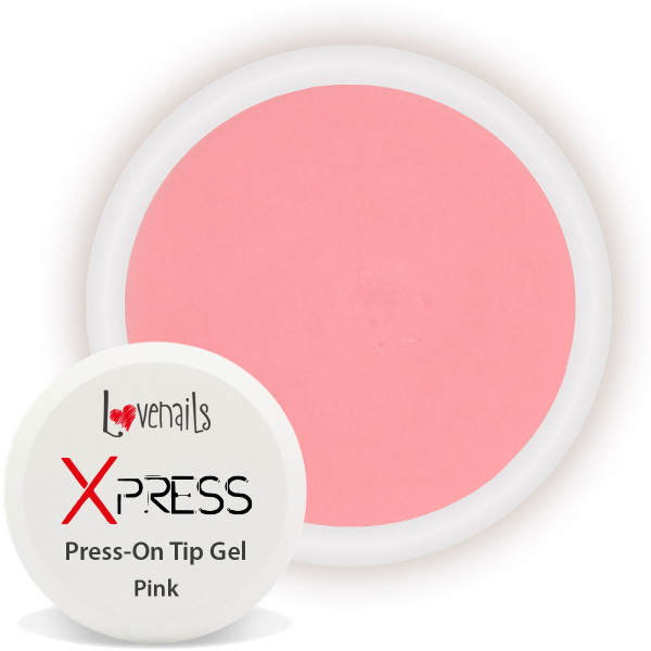 xpress gel press-on tips pink