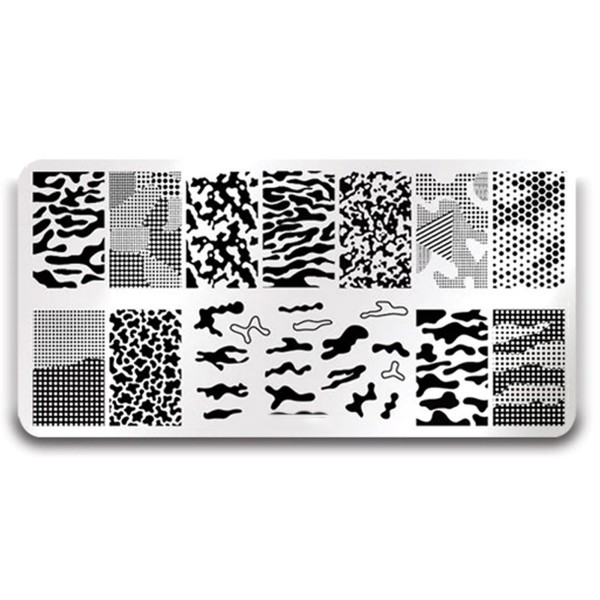 Stamping Schablone Camouflage Tarnmuster