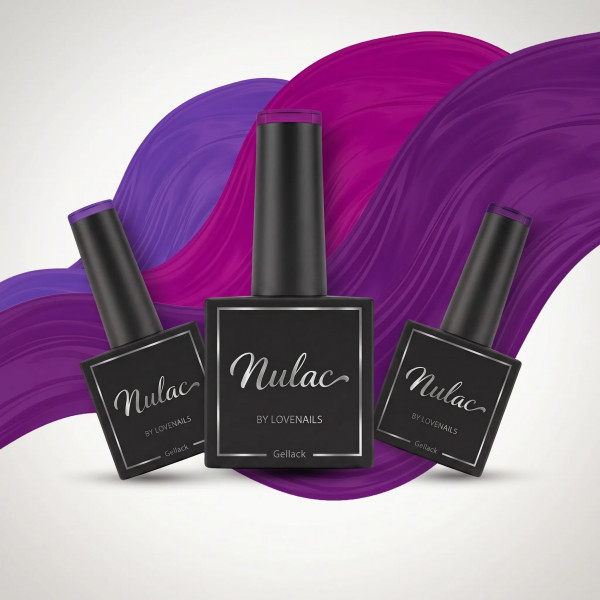 Nulac Gellack Set Violet ohne HEMA für makelose Fingernägel