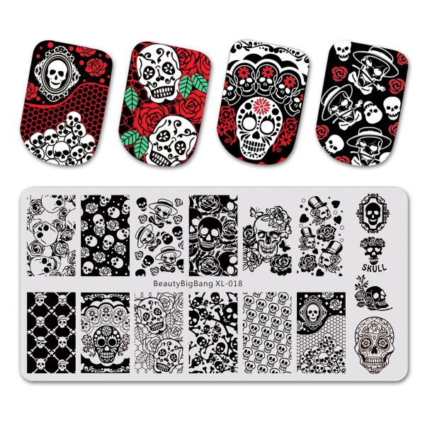Totenkopf Stamping Schablone La Catrina