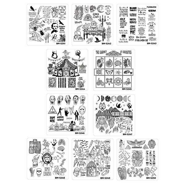 Stamping Schablone BM Set