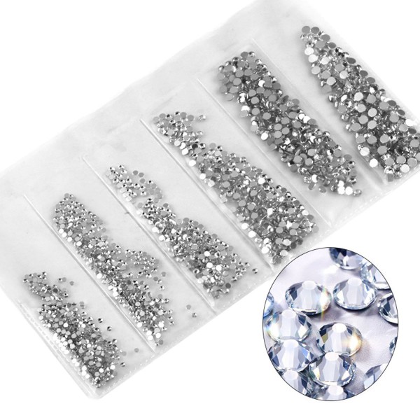 Glas Strass Steine Clear Mix Nailart