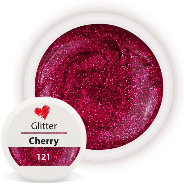 Glitter Farbgel Cherry Pink nailart