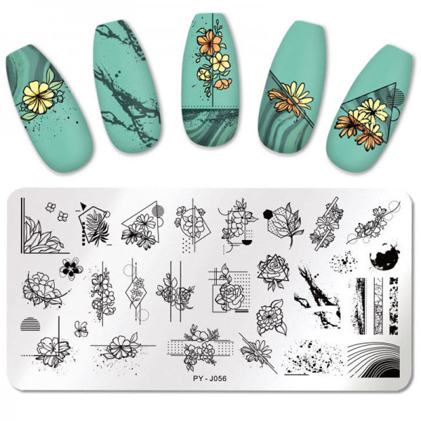 Stamping Schablone PY-J056 Geometric
