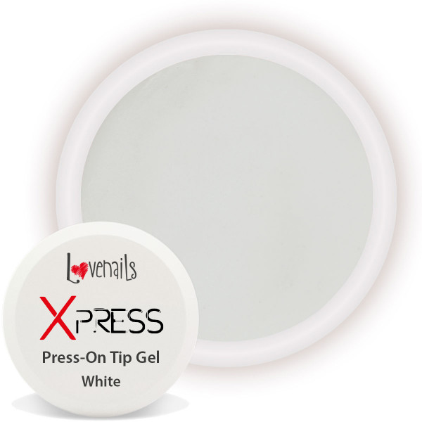 xpress gel press-on tips white