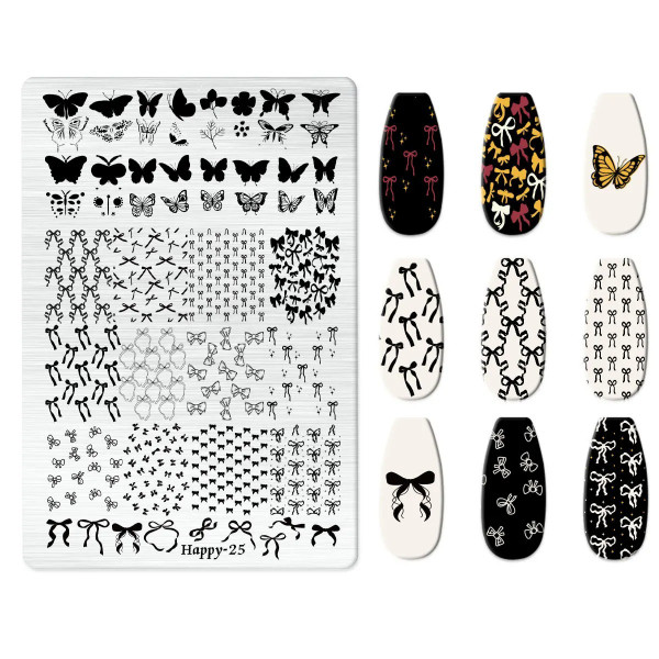 XXL Stamping Schablone Butterfly Bows