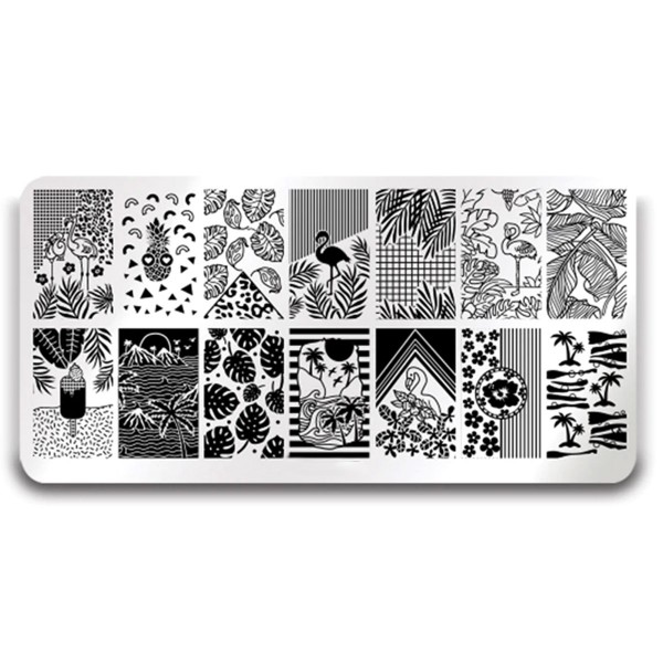 Stamping Schablone Sommer Flamingo Urlaub