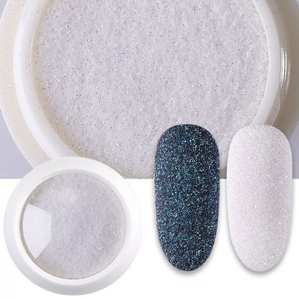 Sugar Glitter Nails Nailart Weiss